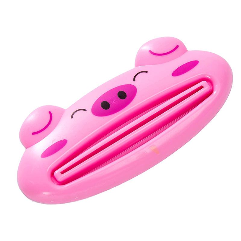 Niedlicher Cartoon Rollender Zahnpasta-Quetscher Spender Gesichtsreiniger Clips Zahnpastahalter Tubensparer Badezimmerzubehör