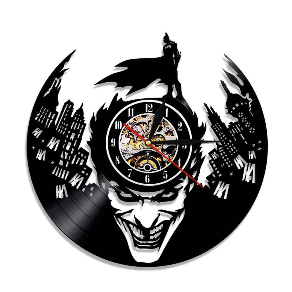 Led Batman Joker Wall Clock Wall Light Color Change Vintage Control Remote
