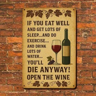 Drecan Retro Tin Metal Wall Sign Kitchen Dining Room Decor Funny Vintage Quote Art