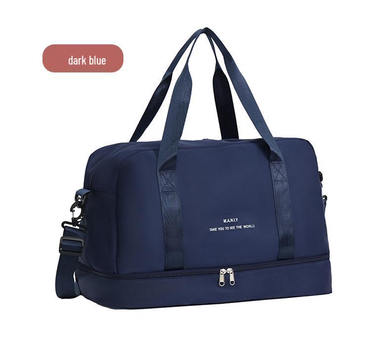 Women's Large Sports and Fitness Bag with Shoe Compartment and Wet/Dry Separation for Yoga, Travel, and Business Trips.
