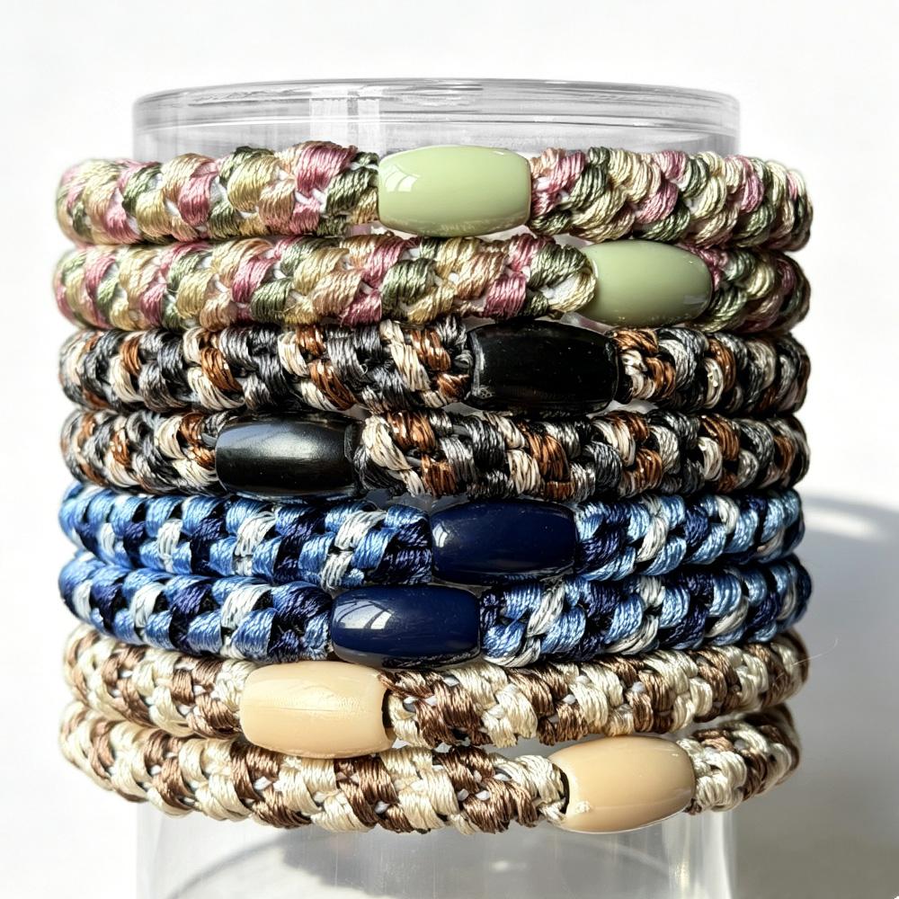 Braided High Stretch Hair Ties | Sport High Ponytail Bands for Women 8PCS Hair Accessoires