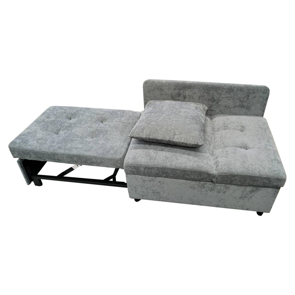 Divano letto imbottito 3 in 1, Divano letto multifunzionale, Divano in tessuto di lino con schienale regolabile, Divano da salotto per stanze piccole
