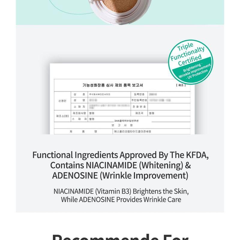 esfolio - 3HA Clear Soothing Sun Cushion - 2 Colors