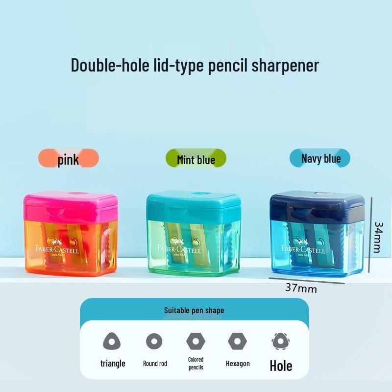 Ladybug Double-Hole Pencil Sharpener: Small Faber-Castell Sharpener for Art Students and Colored Pencils.