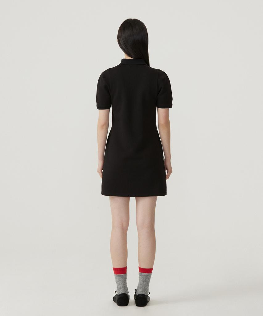 Covernat Woman Puff Collar Dress Black