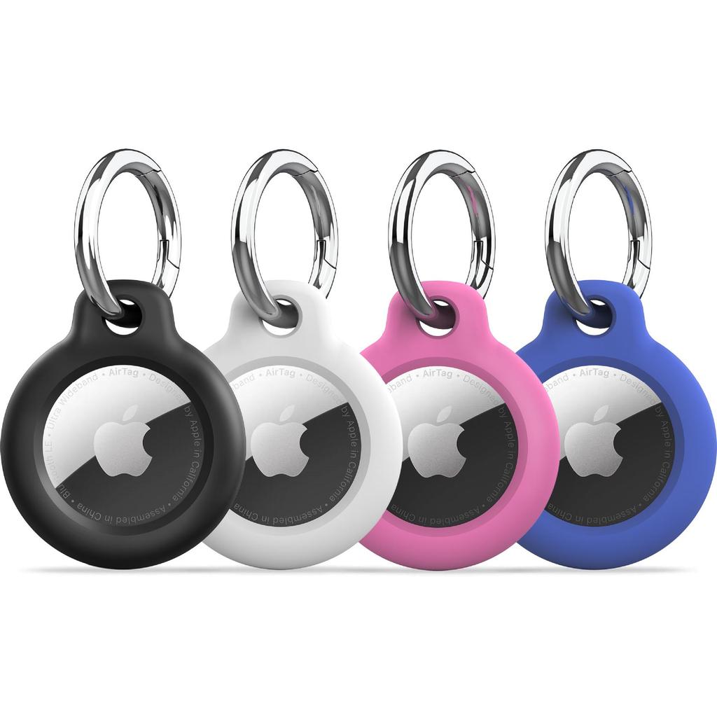 AirTag2 Hard PC Sleutelhangerhoes met Anti-Verlies Gesp voor Apple Tracker.