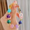 Vintage Natural White Crystal Lapis Lazuli Purple Lithium Huitianhe Stone Malachite Design Sense Duobao Bracelet Hand