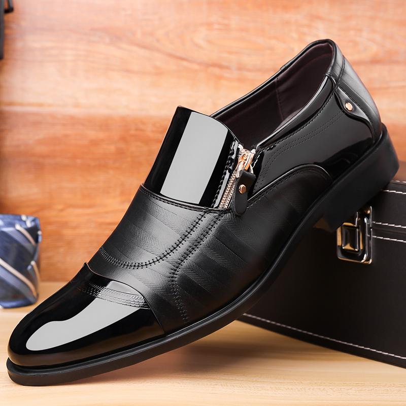 Mode High-End Marke Herren Glänzende Lederschuhe Business Herren Pendeln Geselligkeit Formelle Schuhe Vielseitige Herren Leder Slipper
