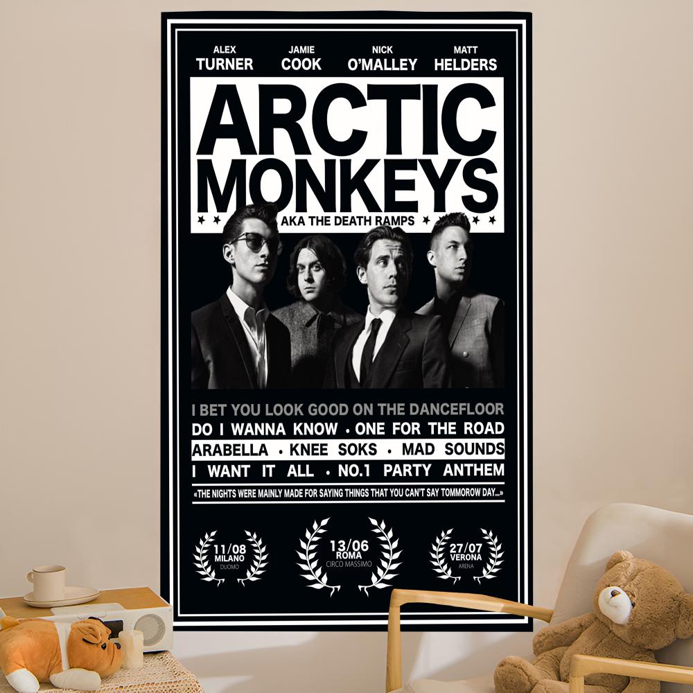 AArctic MMonkeys Rock Band Music Colorful Tapestry Wall Hanging Bohemian Wall Tapestries Mandala Wall Hanging Sheets