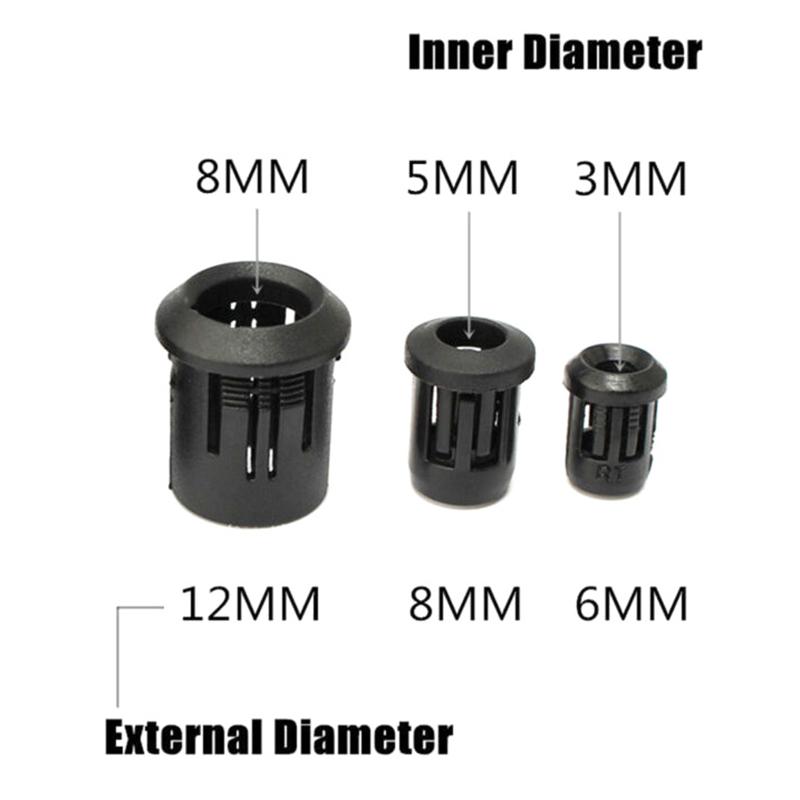 50Pcs 3Mm 5Mm 8Mm Led Holder Lamp Diode Black Plastic Shell For Led Light Diode Pre-Wired Holder Black Clip Bezel Socket Mount