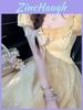 French Romantic Sweet Floral Dress With Knit Fabric And Sleeveless Design For Summer Fashion