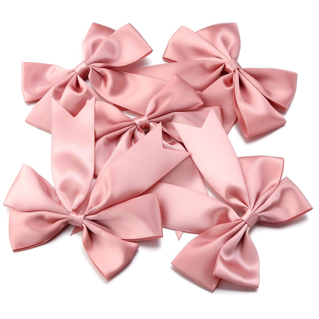 4pcs 12x13cm Large Size Satin Ribbon Bows Mutilcolor Ribbon Bow Flower DIY Decoration Headwear Hairclips Accessories