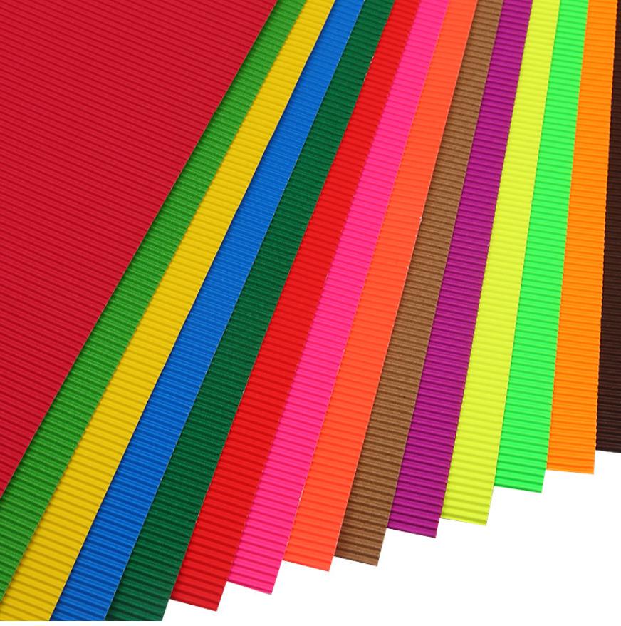 1 rotolo 50*70 cm bambini fai da te carta ondulata colorata fatta a mano per bambini scrapbooking forniture artigianali confezioni