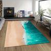 Summer Beach Wave Area Rug Coastal Ocean Home Decor Carpet Soft Non-slip Floor Mat for Living Room Bedroom Hallway