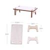 Mini Wooden Dollhouse Jigsaw Table Blythe Doll Scene Prop Accessories