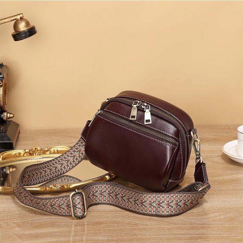 2023 New Style Vegetable Tanned Cowhide Leather Women's Shoulder Messenger Bag – Niche, Textured, All-Match Design