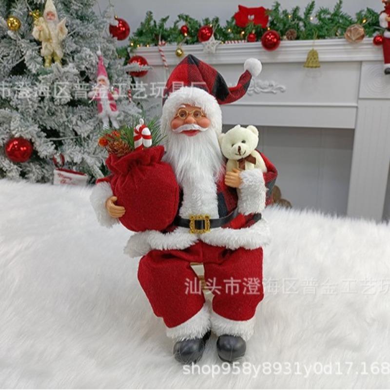 

Новый 14-дюймовый сидящий Санта, рождественские украшения, рождественские подарочные украшения