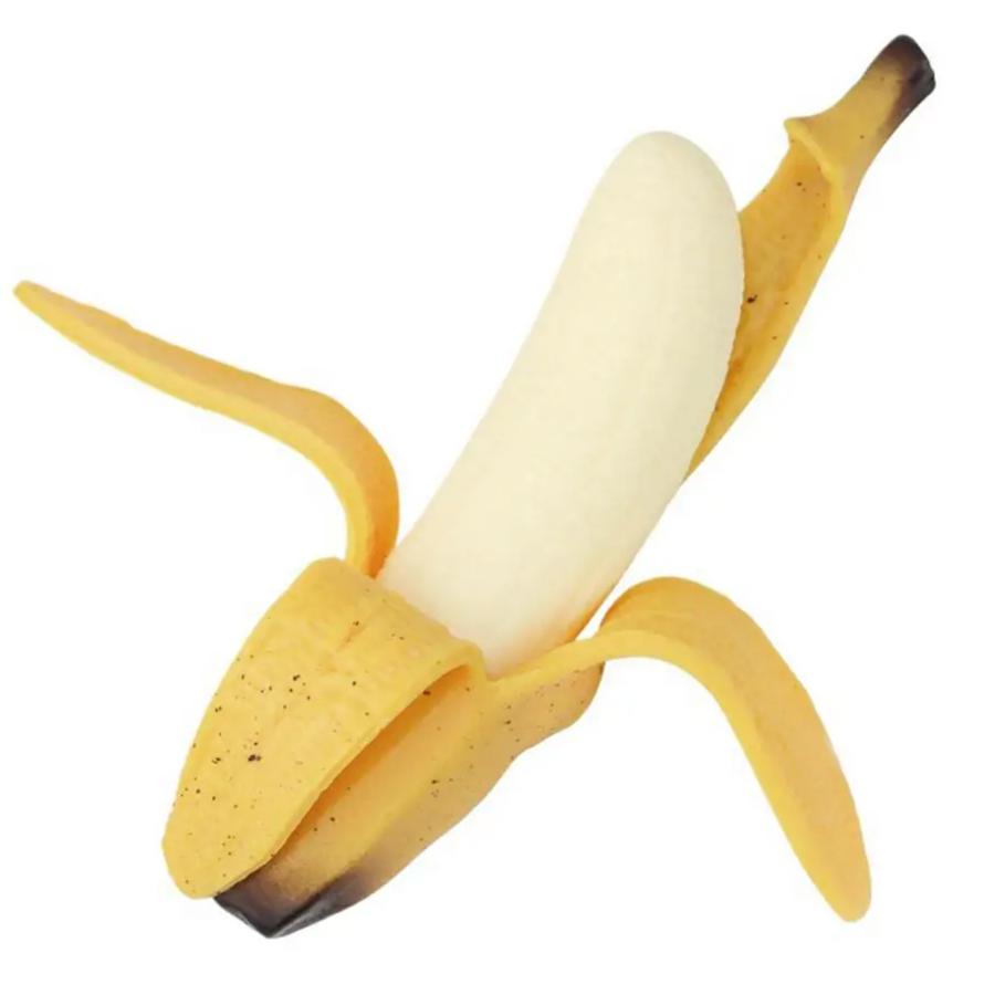 Cute Banana Squishy Stress Ball Fidget Sensory Toy for Anxiety Relief Stretchy Slow Rising Hand Squeeze Toy