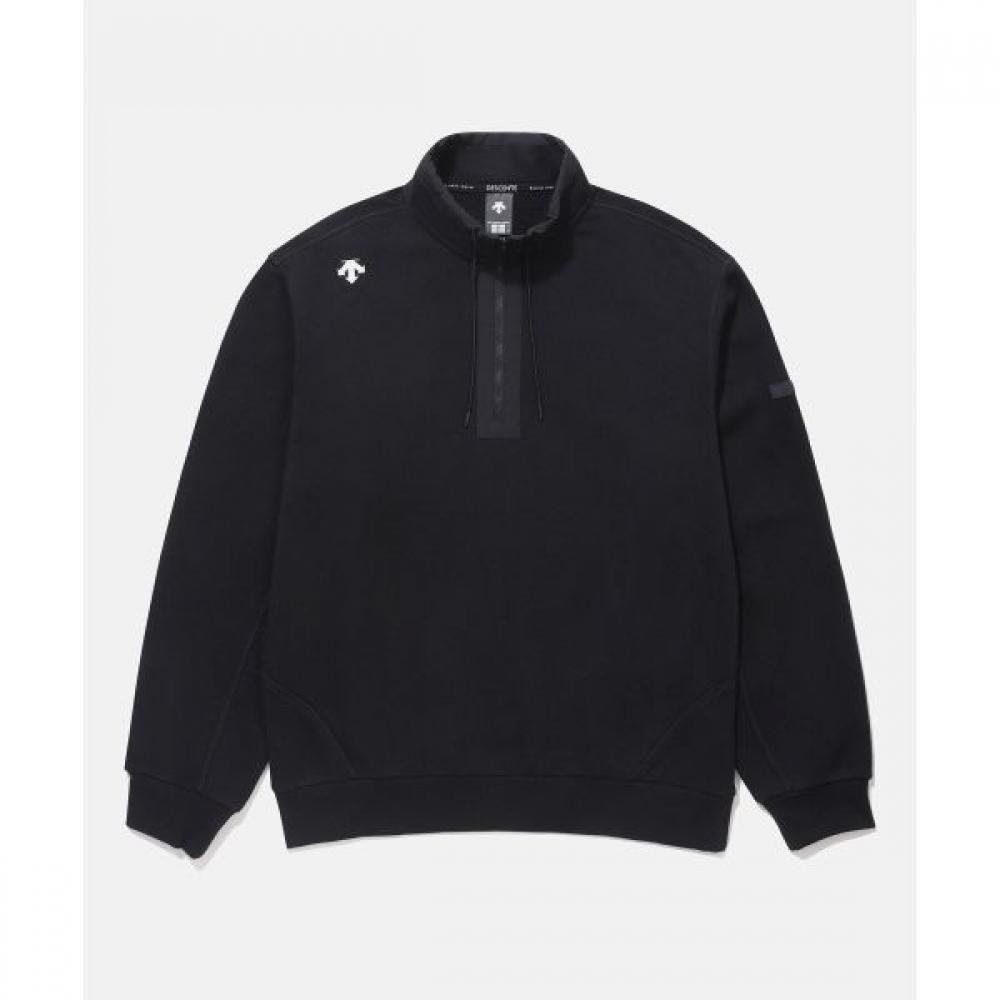 

Толстовка-анорак Descente из хлопка с начесом, черная BLK0BLACK/105