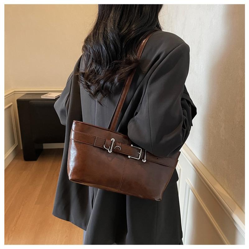 Simple Style Faux Leather Shoulder Bag for Women Fashion Commuter Handbag