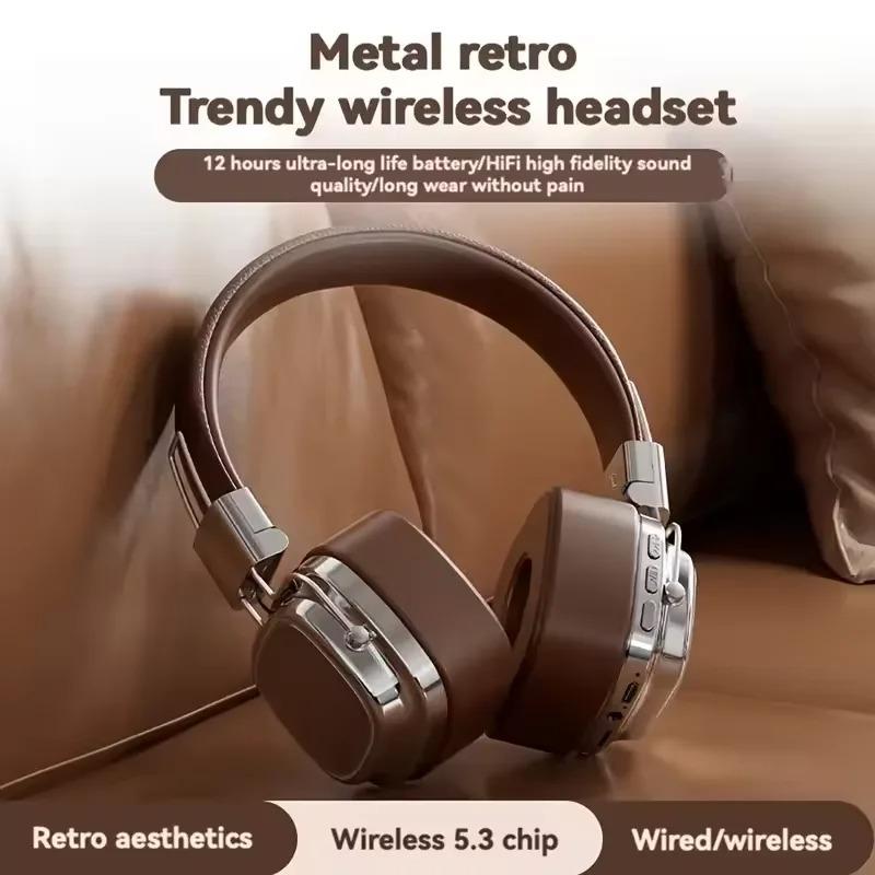 Xiaomi 2025 New 5.3 Foldable Wireless Bluetooth Headsets Headset Gamer Choice Retro Over Headphones DJ Stereo Sounds Bluetooth