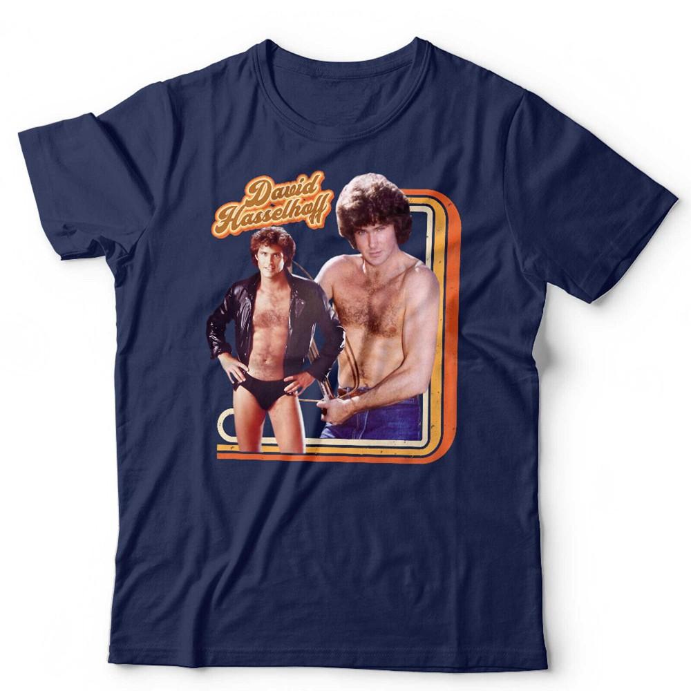 David Hasselhoff Tshirt 70s Retro Star Unisex Kids Homage Throwback Macho S