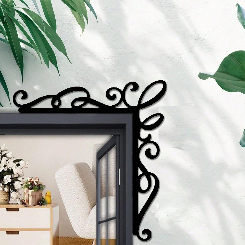 Vintage Forged Iron Wall Art with Scroll Patterns Durable Handcrafted Metal Decor for Home Christmas Gift