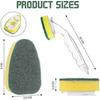 Non Scratch Dishwand Refills Handle, Dish Wand Refill Pack, 6 Heavy Duty Replacement Sponge Heads Set, Soap Dispenser Scrubbers