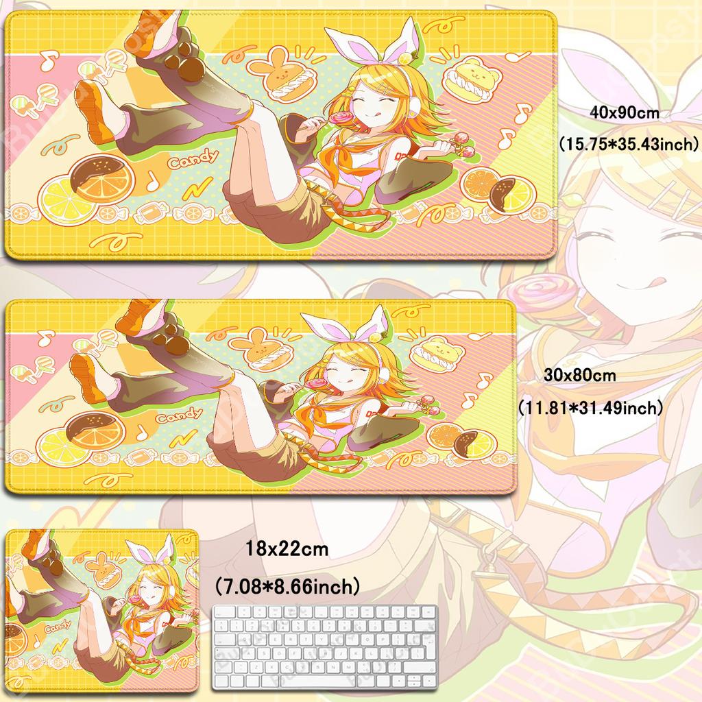 XXL Anime Mädchen HD Schreibtischmatte PJSK Project Sekai Colorful Stage Nightcord Gummi-Mauspad Großes Gaming Rutschfestes Tastatur Schutzmatte