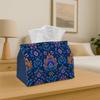 1pc Indian Motif Tissue Box Holder & Napkin Dispenser - Multifunctional Decorative Organizer Suitable for Home, Car, Bedside Table - Compatible for Ti