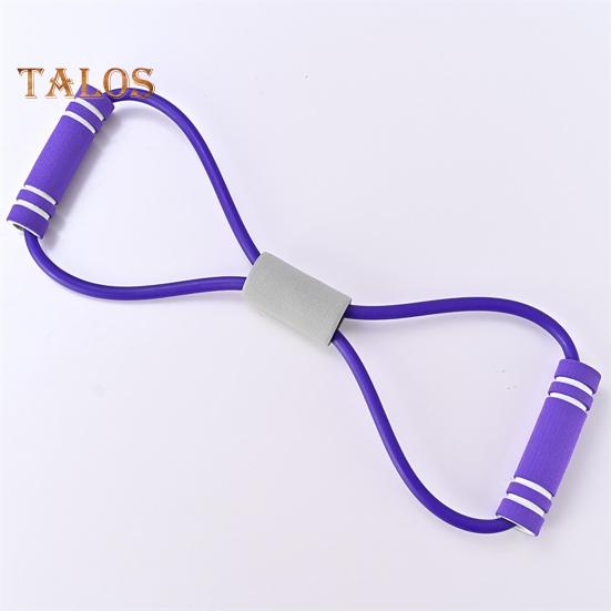 Figure 8 Fitness Resistance Band with Anti-slip Handle Portable Men Women Arm Shoulder Stretch Strength Training Exercise Elastic Strap Tension Rope