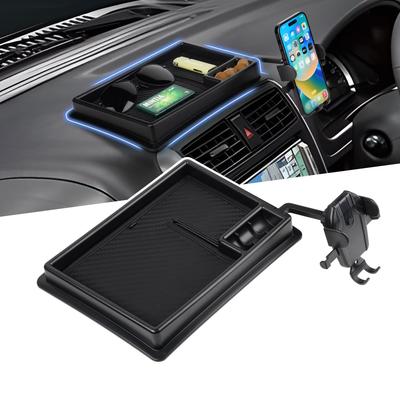 LIMSTYLE Dashboard Tray for Suzuki Jimny Sierra Rotating Storage Box with Smartphone Small Item and Coin Custom Interior Divider Resistant ABS Resin