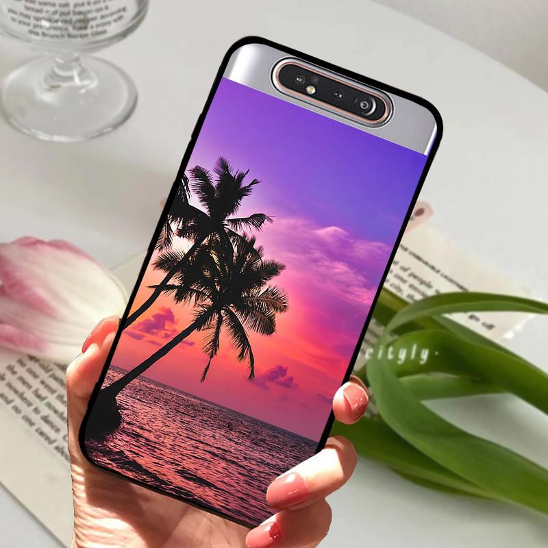 Per Samsung Galaxy A80 Custodia A 80 Antiurto Morbida TPU Silicone Copri Telefono Per Samsung Galaxy A80 Funda A80 2019 Capa Cartone Animato