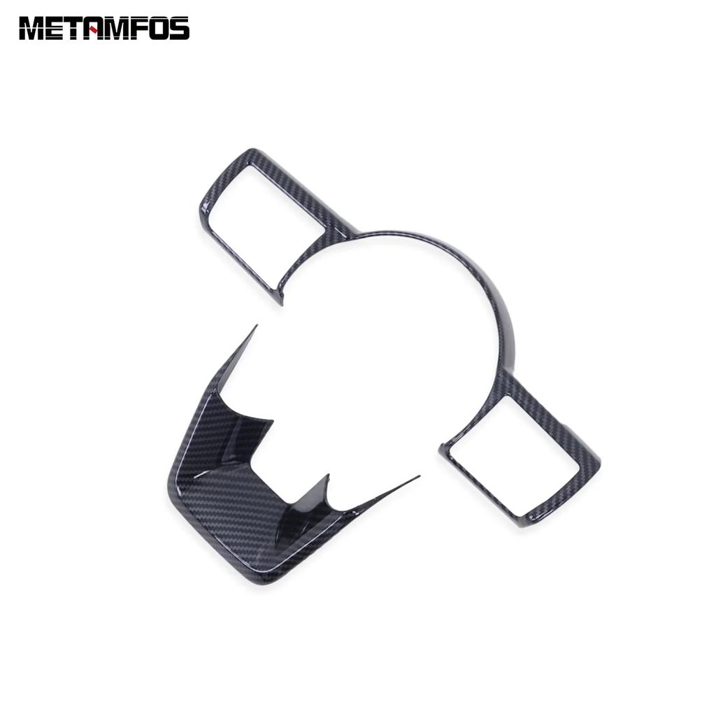 Steering Wheel Cover Trim For Nissan X-trail Xtrail Rogue T33 -2024 2025 Carbon Fiber Frame Sticker Accessories Car Styling