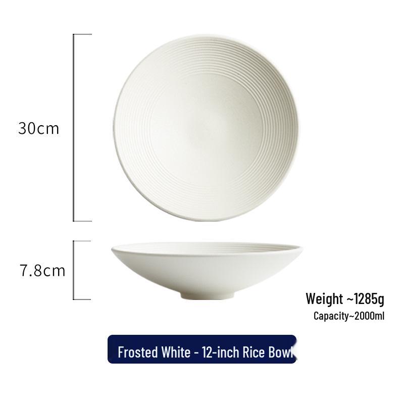High-End Ceramic Conical Hat Bowl - Luxury Salad, Soup, Ramen Plate for Home & Restaurant