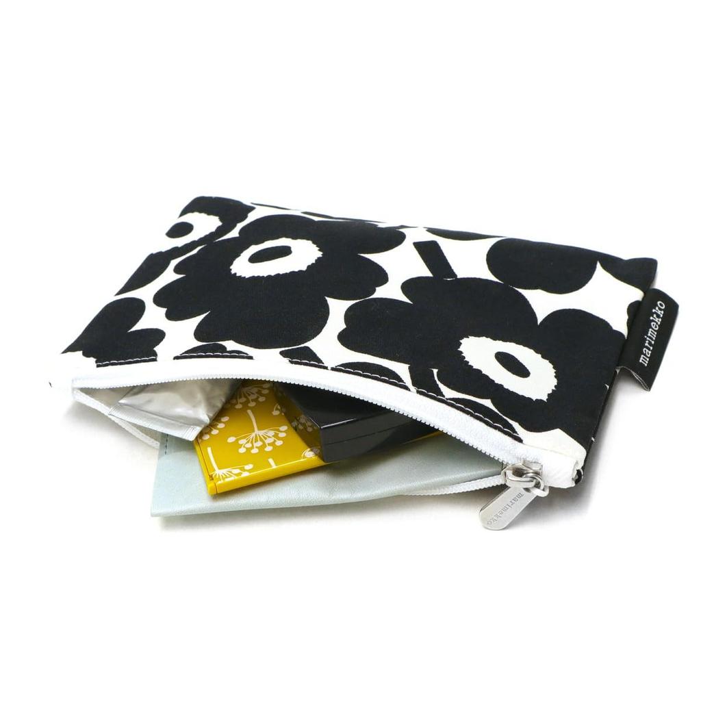 Marimekko Mini Unikko Kaika Size Cotton X Dark Blue Pouch, Women's, 52_1_52209470529,