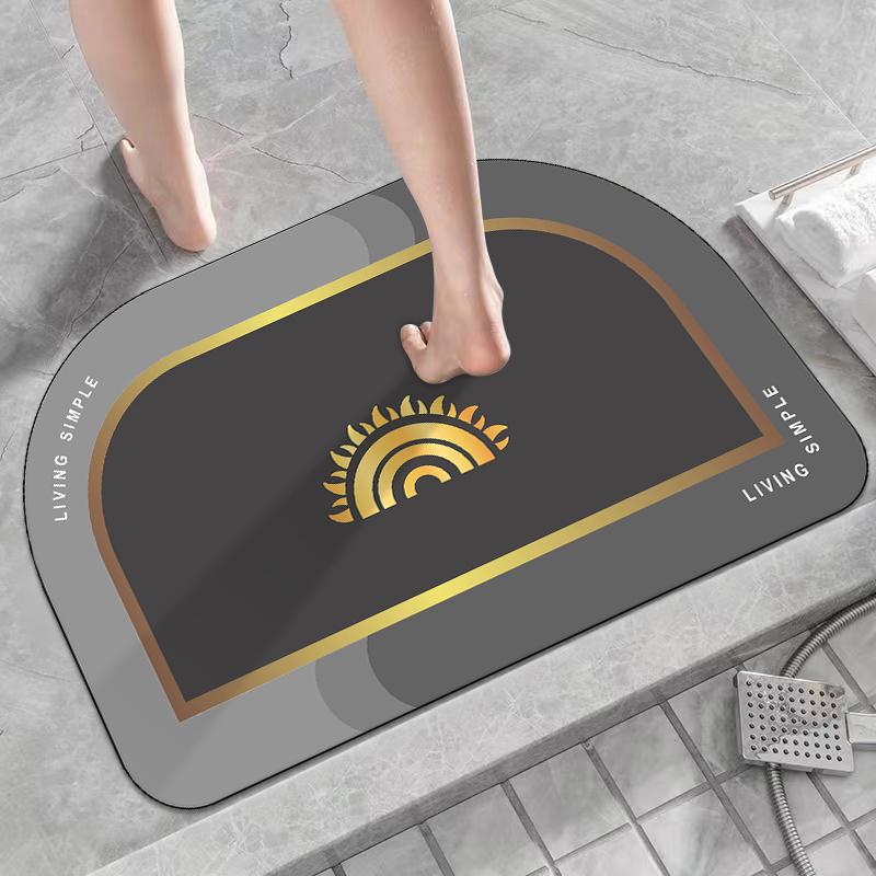 Diatomeeënaarde absorberende vloermat badkamer badkamer badkamerdeur ingang antislip voetmat badkamer toilet tapijt 40x60cm15.7x23.6in