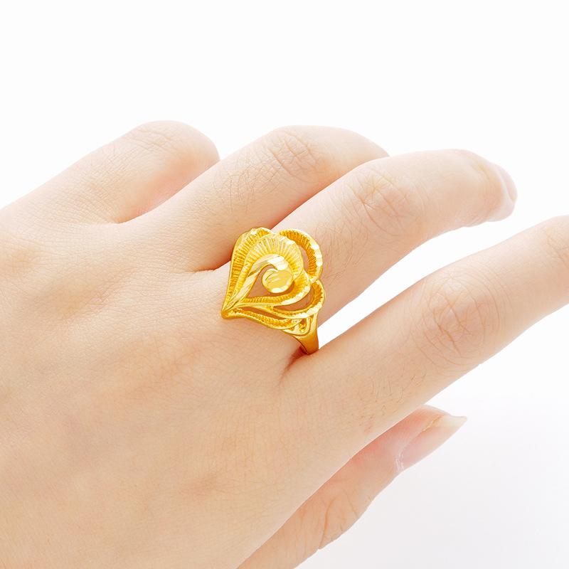 Women's Love European and American Fashion Open Ring Peach Heart Female Ring