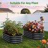 4X2X1 FT Oval Raised Garden Bed Metal Planter Box for Outdoor Gardening Easy Assembly Raised Bed for Vegetables Fruits Flowers