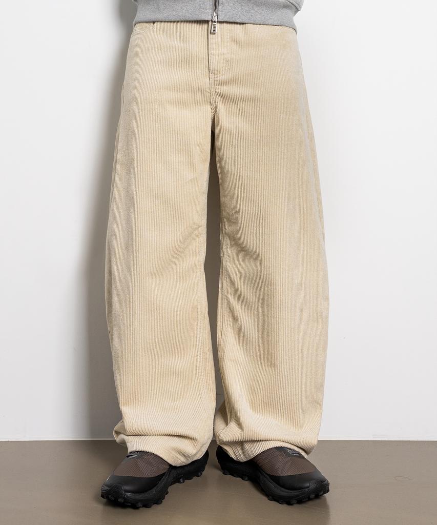 Dimiteulibeullaeg Essential Fade Wash Curved Pants_Corduroy Ecru