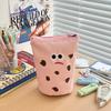 Foldable Pen Holder Pen Bag Funny Cookie Pencil Case Girl Cosmetic Bag Portable Storage Bag Student Stationery Gifts