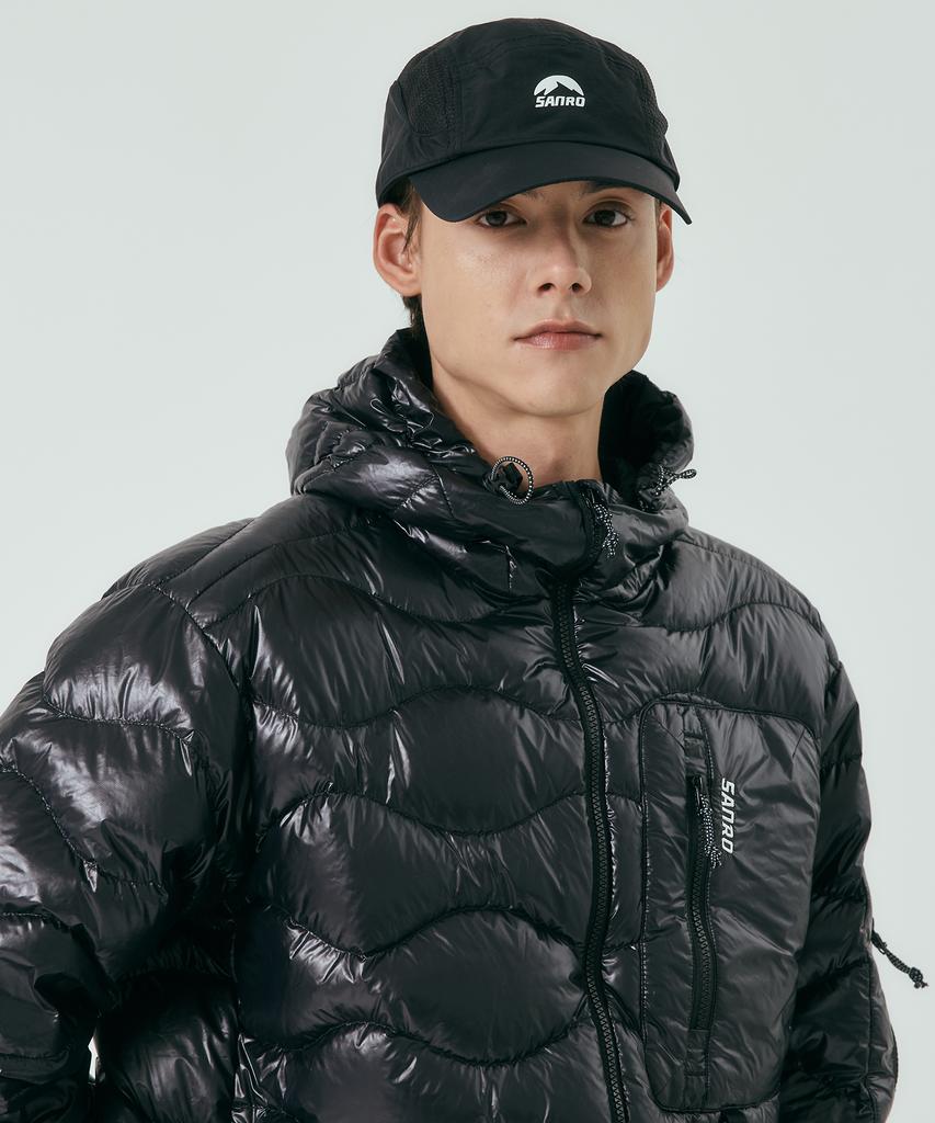 Sanro [Unisex] Light Down Padded Jacket - Glossy Black