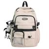 Schoolbag Hong Kong Style Couple Backpack Male and Female Versatile Machine Head Trend Large Capacity College Student School Bag Personality Junior H