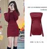 Black One-Shoulder Long Sleeve Sexy Dress - Slim Fit Autumn/Winter Hip-Hugging Skirt for Women