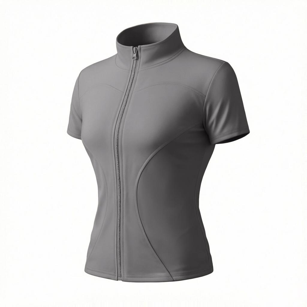 Sports jacket women's slim and thin quick-drying yoga clothes top short-sleeved Pilates training running feather tennis clothes