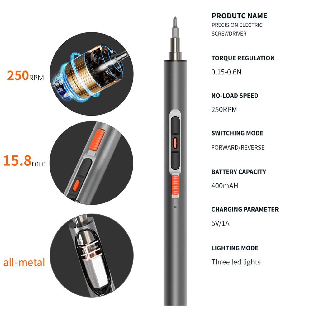 Kabelloses elektrisches Drehmomentverstellbares Schraubendreher-Set Wiederaufladbares Akku-Werkzeugset für Zuhause und Heimwerkerprojekte