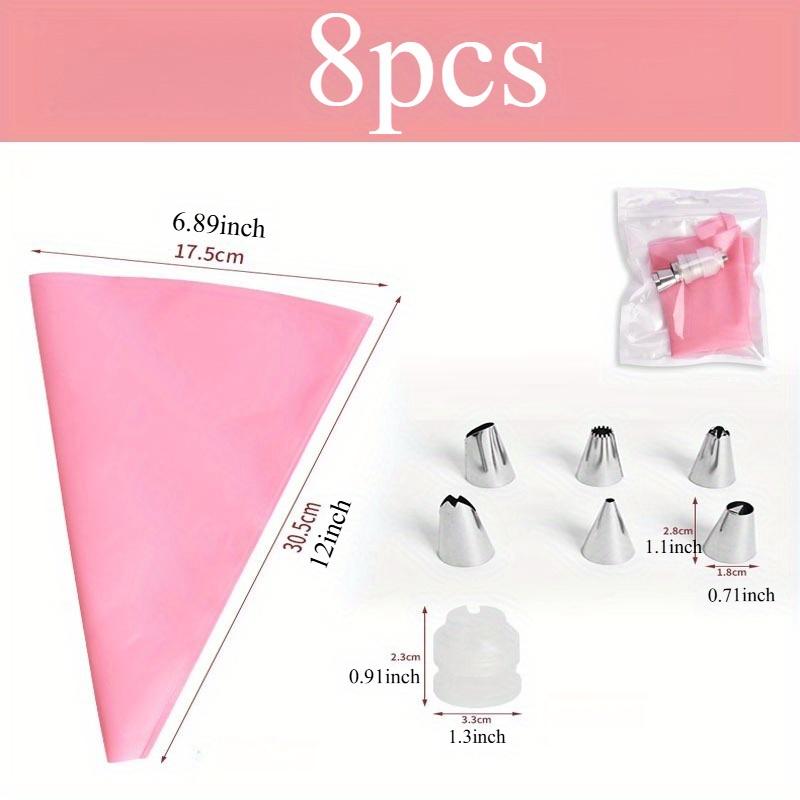 Piping Bags Cake Decorating Tools Reusable Silicone Pastry Bag Stainless Steel Nozzle Piping Nozzles Pastry Set Baking T
