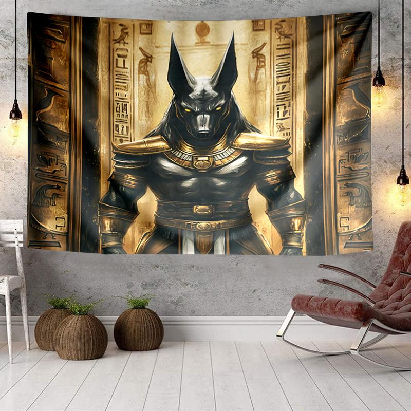 Ancient Egyptian Pharaoh Tapestry, Unique Design Tapestry, Wall Decor for Bedroom,Livingroom, Playroom,Heartwarming Fan Holiday Gifts