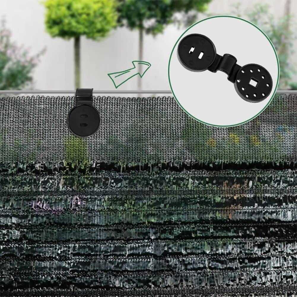 10-200pcs Shade Cloth Plastic Clips Sun Shade Net Clips Greenhouse Fabric Fix Clamps Accessories Grommet Fence Netting Hook