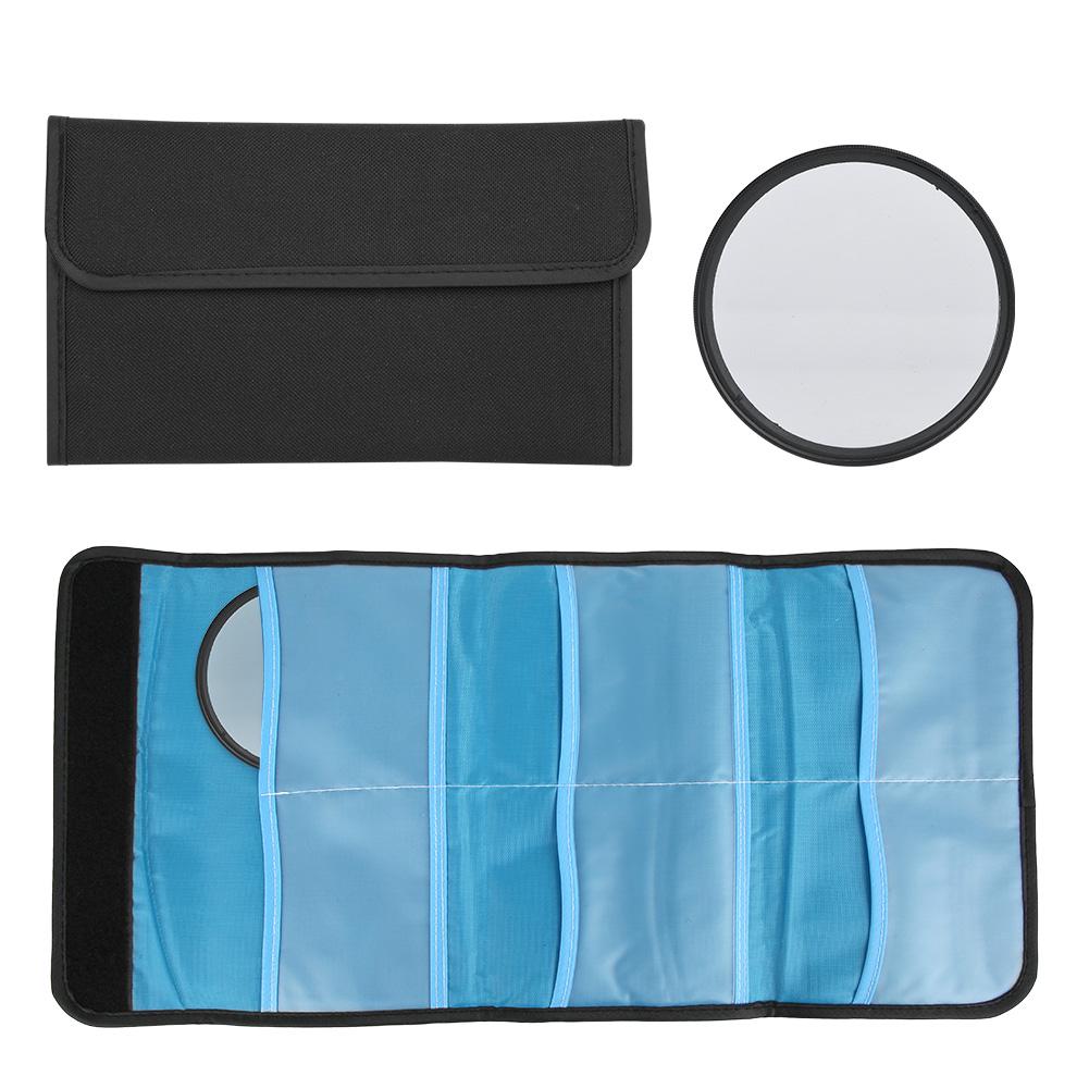 Nylon Shockproof Storage Bag Case Pouch for 6 Pcs Camera Filter UV Lens Photography Equipment